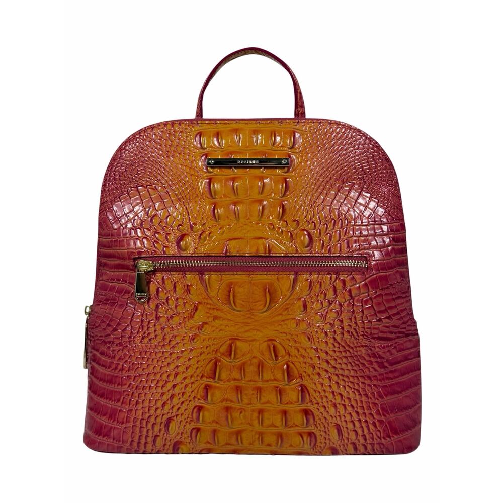 Brahmin Felicity Melbourne Leather Backpack Passion Fruit Sunset - Picture 2 of 12